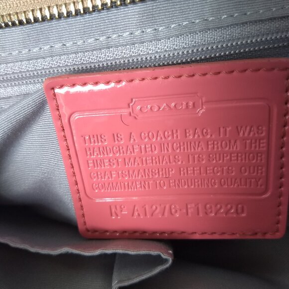 Coach Tan and Red Crossbody Bag. - Picture 6 of 10